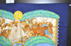 Authentic HERMES Carre 90 Scarf "GLOIRE d'ALEXANDRE" Silk Navy Box 7823J