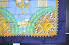 Authentic HERMES Carre 90 Scarf "GLOIRE d'ALEXANDRE" Silk Navy Box 7823J