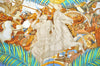 Authentic HERMES Carre 90 Scarf "GLOIRE d'ALEXANDRE" Silk Navy Box 7823J
