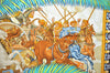 Authentic HERMES Carre 90 Scarf "GLOIRE d'ALEXANDRE" Silk Navy Box 7823J