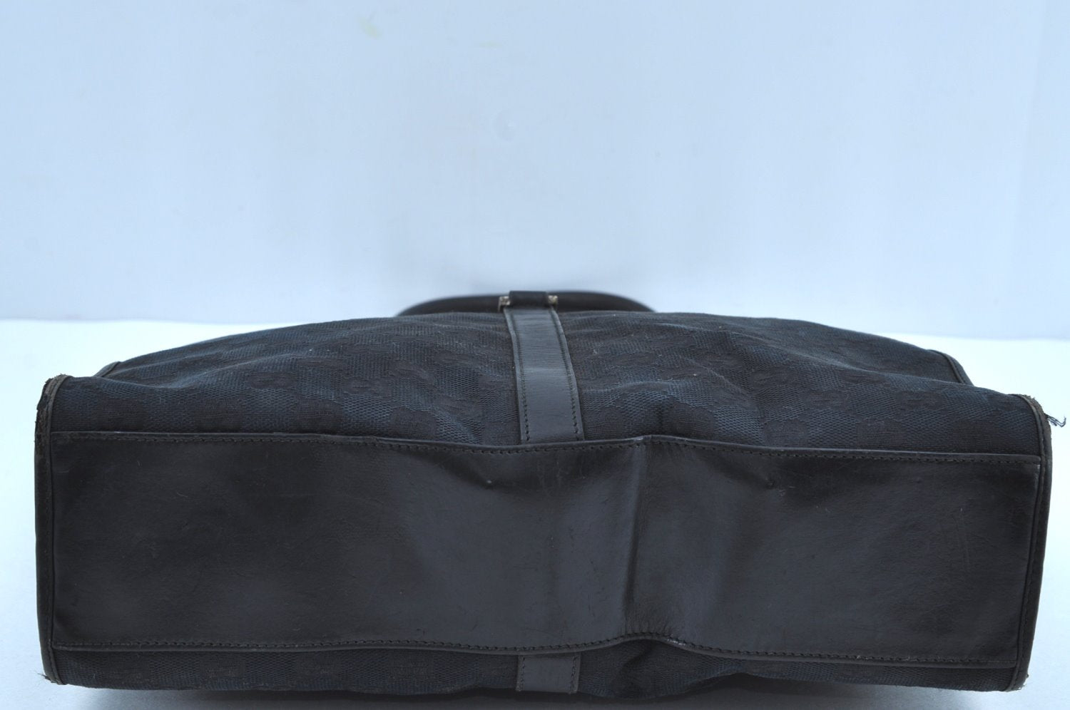 Authentic GUCCI Jackie Shoulder Tote Bag GG Canvas Leather 0021064 Black 7825G