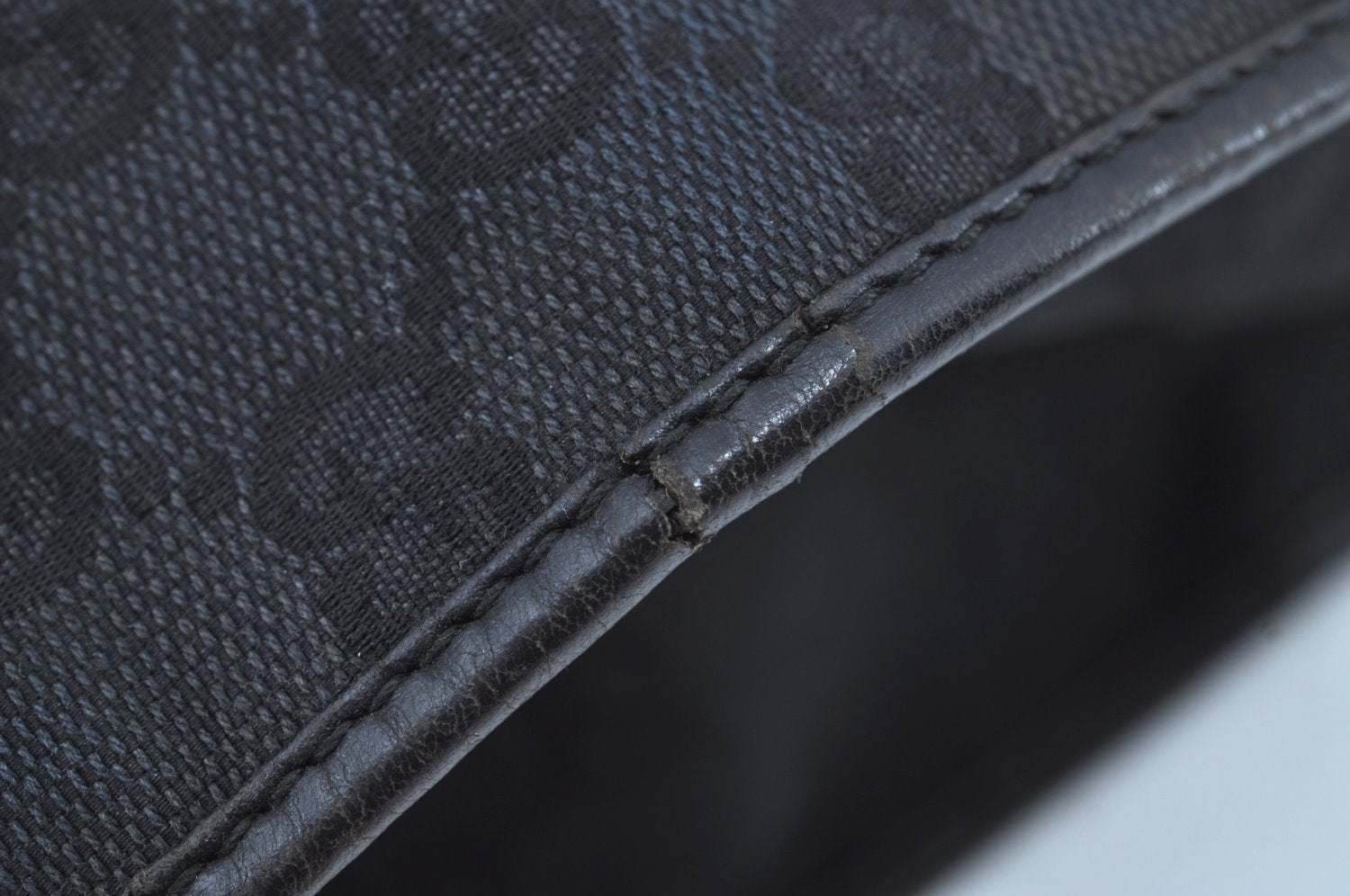 Authentic GUCCI Jackie Shoulder Tote Bag GG Canvas Leather 0021064 Black 7825G