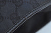 Authentic GUCCI Jackie Shoulder Tote Bag GG Canvas Leather 0021064 Black 7825G