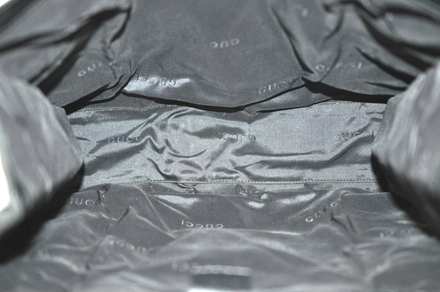 Authentic GUCCI Jackie Shoulder Tote Bag GG Canvas Leather 0021064 Black 7825G