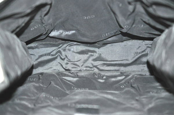 Authentic GUCCI Jackie Shoulder Tote Bag GG Canvas Leather 0021064 Black 7825G