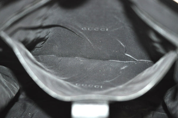 Authentic GUCCI Jackie Shoulder Tote Bag GG Canvas Leather 0021064 Black 7825G