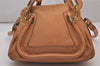 Authentic Chloe Paraty Small 2Way Shoulder Hand Bag Purse Leather Brown 7825I