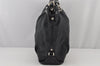 Authentic COACH Signature 2Way Shoulder Hand Bag Canvas Enamel Black 7825J