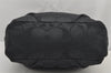 Authentic COACH Signature 2Way Shoulder Hand Bag Canvas Enamel Black 7825J