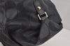 Authentic COACH Signature 2Way Shoulder Hand Bag Canvas Enamel Black 7825J