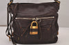 Authentic Chloe Vintage Paddington Leather Shoulder Bag Purse Brown 7826I