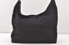 Authentic GUCCI Shoulder Hand Bag Purse Nylon Leather 0011955 Black 7826J