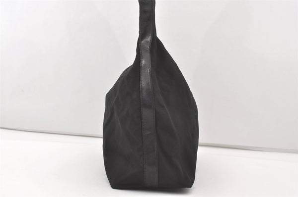 Authentic GUCCI Shoulder Hand Bag Purse Nylon Leather 0011955 Black 7826J