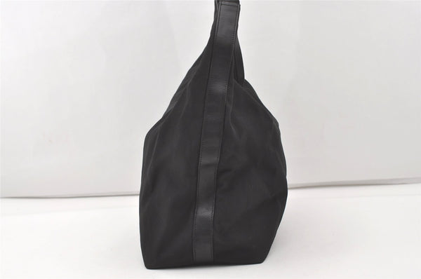 Authentic GUCCI Shoulder Hand Bag Purse Nylon Leather 0011955 Black 7826J