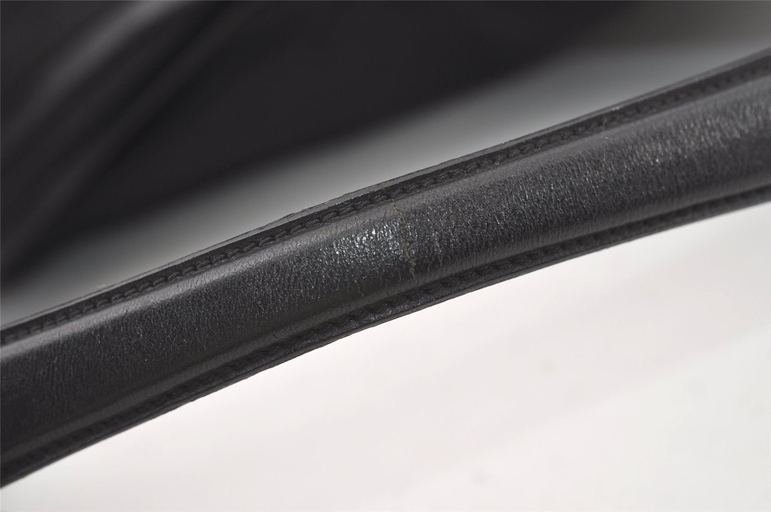 Authentic GUCCI Shoulder Hand Bag Purse Nylon Leather 0011955 Black 7826J