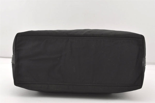 Authentic GUCCI Shoulder Hand Bag Purse Nylon Leather 0011955 Black 7826J