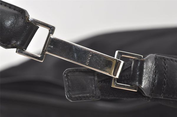 Authentic GUCCI Shoulder Hand Bag Purse Nylon Leather 0011955 Black 7826J