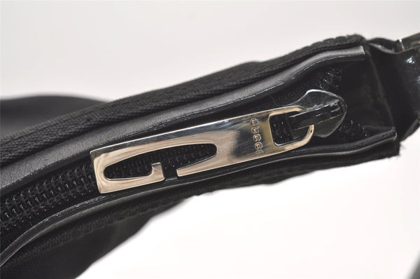 Authentic GUCCI Shoulder Hand Bag Purse Nylon Leather 0011955 Black 7826J