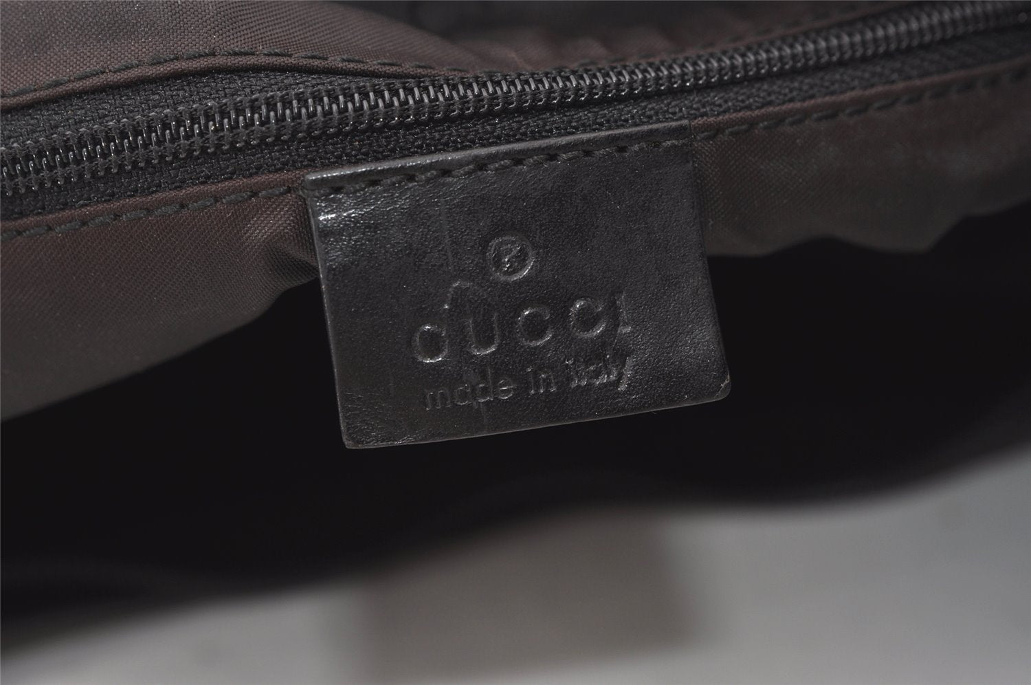 Authentic GUCCI Shoulder Hand Bag Purse Nylon Leather 0011955 Black 7826J