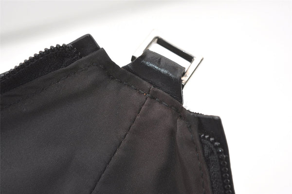 Authentic GUCCI Shoulder Hand Bag Purse Nylon Leather 0011955 Black 7826J