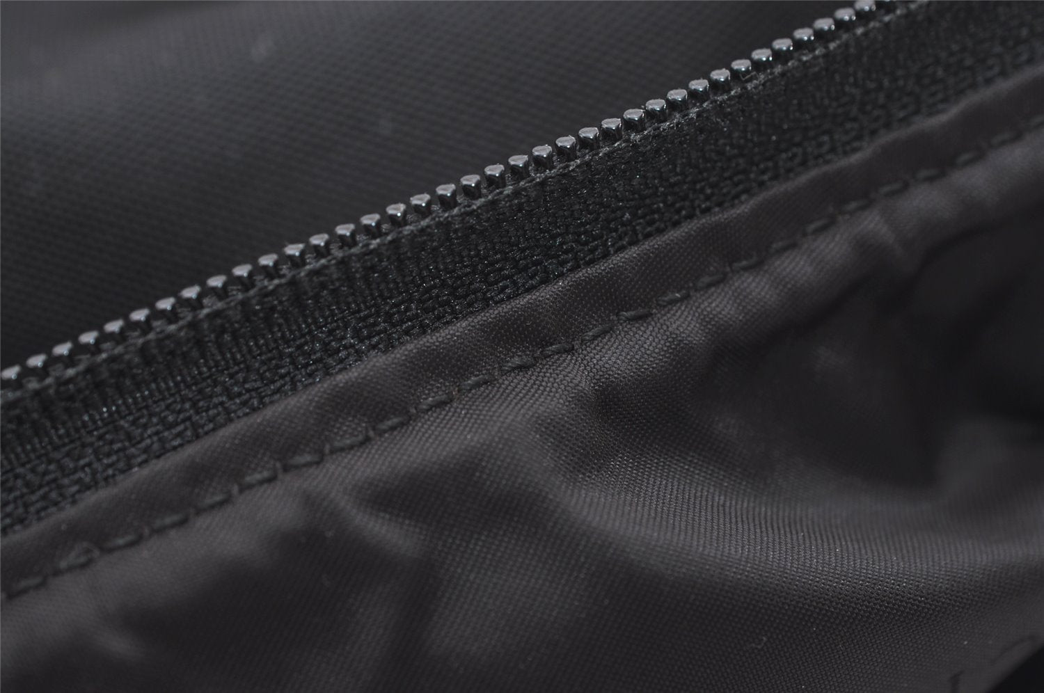 Authentic GUCCI Shoulder Hand Bag Purse Nylon Leather 0011955 Black 7826J