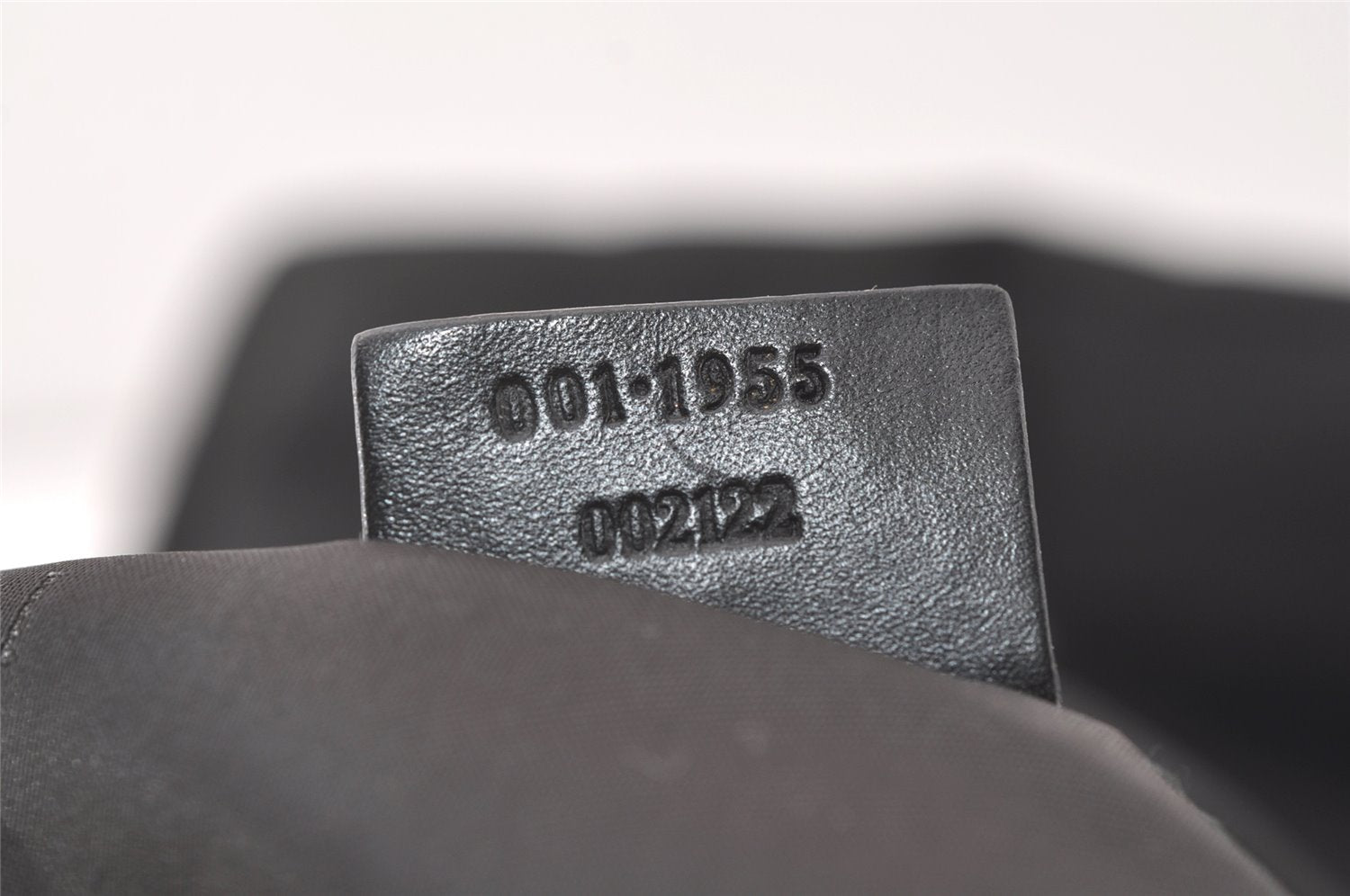 Authentic GUCCI Shoulder Hand Bag Purse Nylon Leather 0011955 Black 7826J