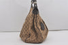 Authentic GUCCI Sukey Shoulder Tote Bag GG Canvas Leather 211943 Brown 7827I