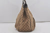 Authentic GUCCI Sukey Shoulder Tote Bag GG Canvas Leather 211943 Brown 7827I