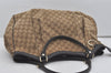 Authentic GUCCI Sukey Shoulder Tote Bag GG Canvas Leather 211943 Brown 7827I
