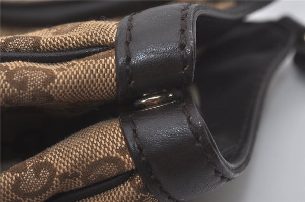 Authentic GUCCI Sukey Shoulder Tote Bag GG Canvas Leather 211943 Brown 7827I