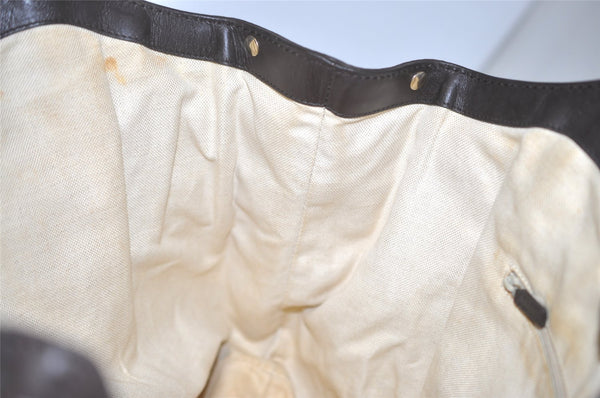 Authentic GUCCI Sukey Shoulder Tote Bag GG Canvas Leather 211943 Brown 7827I