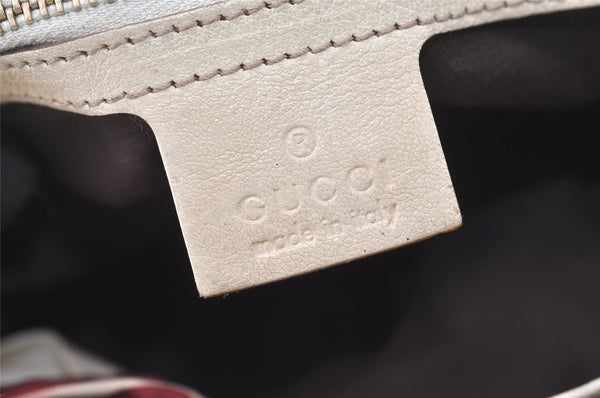 Authentic GUCCI Positano Scarf Tote Bag GG Canvas Leather 162879 Brown 7829J