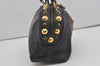 Authentic GUCCI Heart Crest Studs Shoulder Hand Bag Leather 209600 Black 7830I