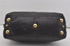 Authentic GUCCI Heart Crest Studs Shoulder Hand Bag Leather 209600 Black 7830I
