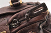 Authentic Chloe Vintage Paddington Leather Shoulder Hand Bag Brown 7831I