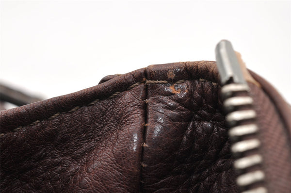 Authentic Chloe Vintage Paddington Leather Shoulder Hand Bag Brown 7831I