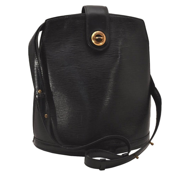 Authentic Louis Vuitton Epi Cluny Shoulder Bag Purse Black M52252 LV 7832J