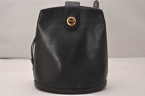 Authentic Louis Vuitton Epi Cluny Shoulder Bag Purse Black M52252 LV 7832J