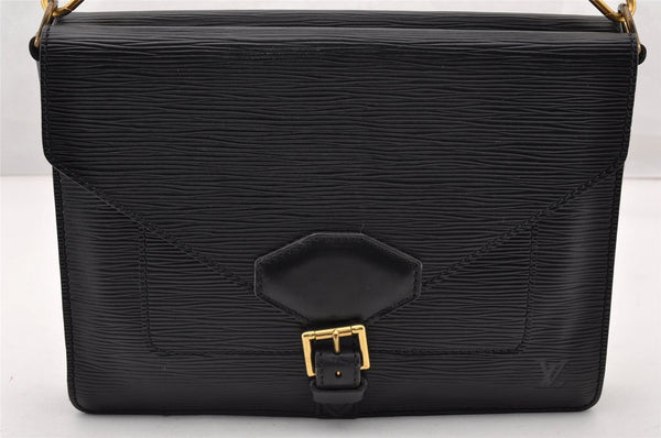 Authentic Louis Vuitton Epi Sac Biface 3Way Shoulder Hand Bag M52322 Black 7833I