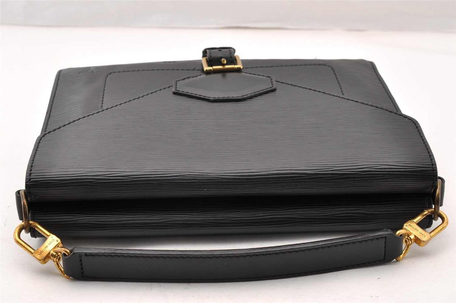 Authentic Louis Vuitton Epi Sac Biface 3Way Shoulder Hand Bag M52322 Black 7833I