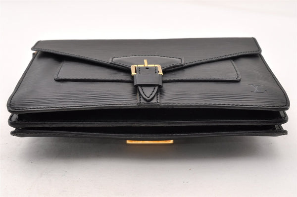 Authentic Louis Vuitton Epi Sac Biface 3Way Shoulder Hand Bag M52322 Black 7833I