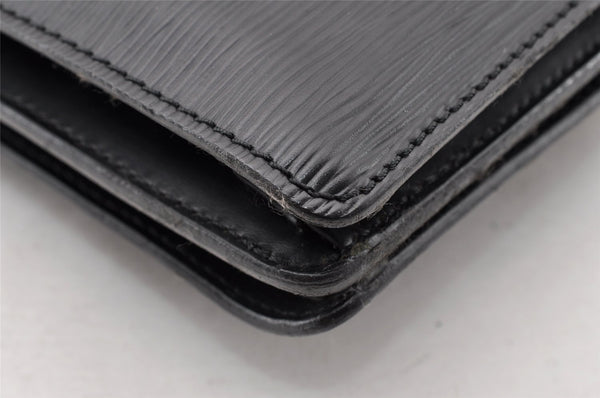 Authentic Louis Vuitton Epi Sac Biface 3Way Shoulder Hand Bag M52322 Black 7833I