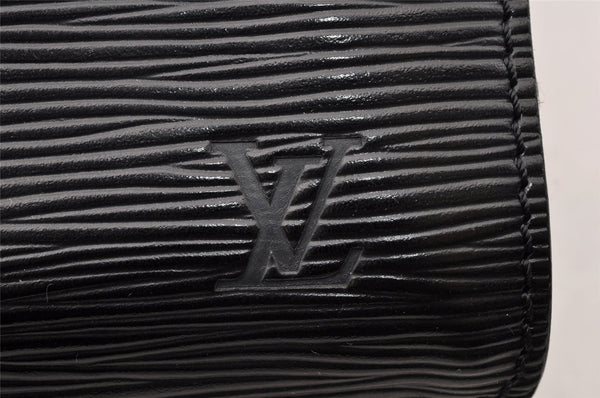 Authentic Louis Vuitton Epi Sac Biface 3Way Shoulder Hand Bag M52322 Black 7833I
