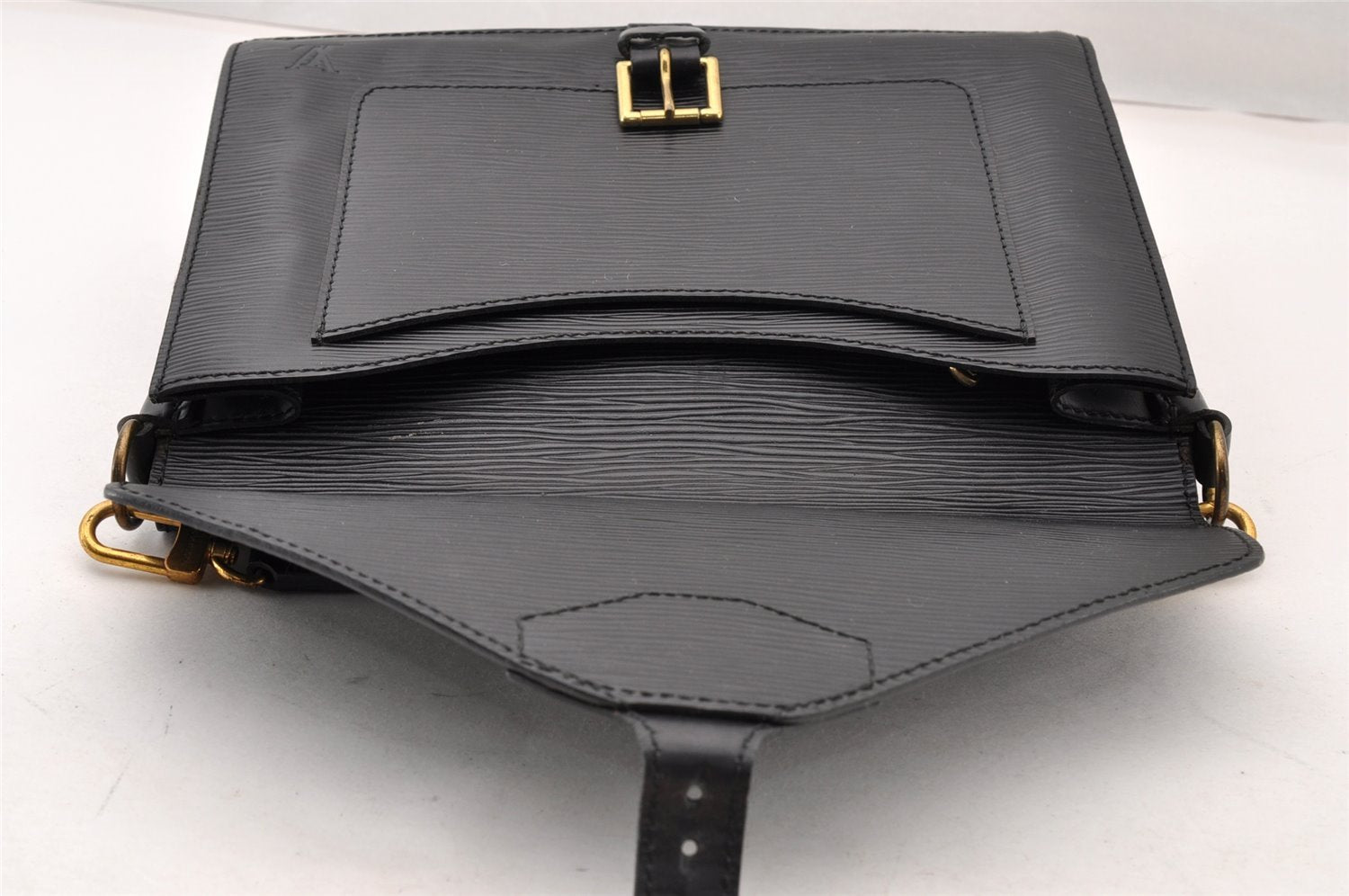 Authentic Louis Vuitton Epi Sac Biface 3Way Shoulder Hand Bag M52322 Black 7833I