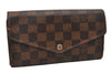 Authentic Louis Vuitton Damier Portefeuille Sarah Long Wallet N63209 LV 7835J