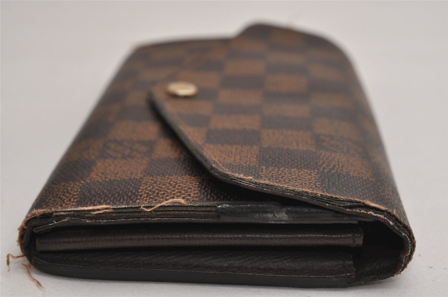 Authentic Louis Vuitton Damier Portefeuille Sarah Long Wallet N63209 LV 7835J