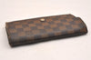 Authentic Louis Vuitton Damier Portefeuille Sarah Long Wallet N63209 LV 7835J