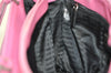 Authentic PRADA Vintage Wool Leather Shoulder Tote Bag B9444 Pink 7836I