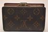 Auth Louis Vuitton Monogram Porte Monnaie Billets Viennois M61663 Wallet 7836J