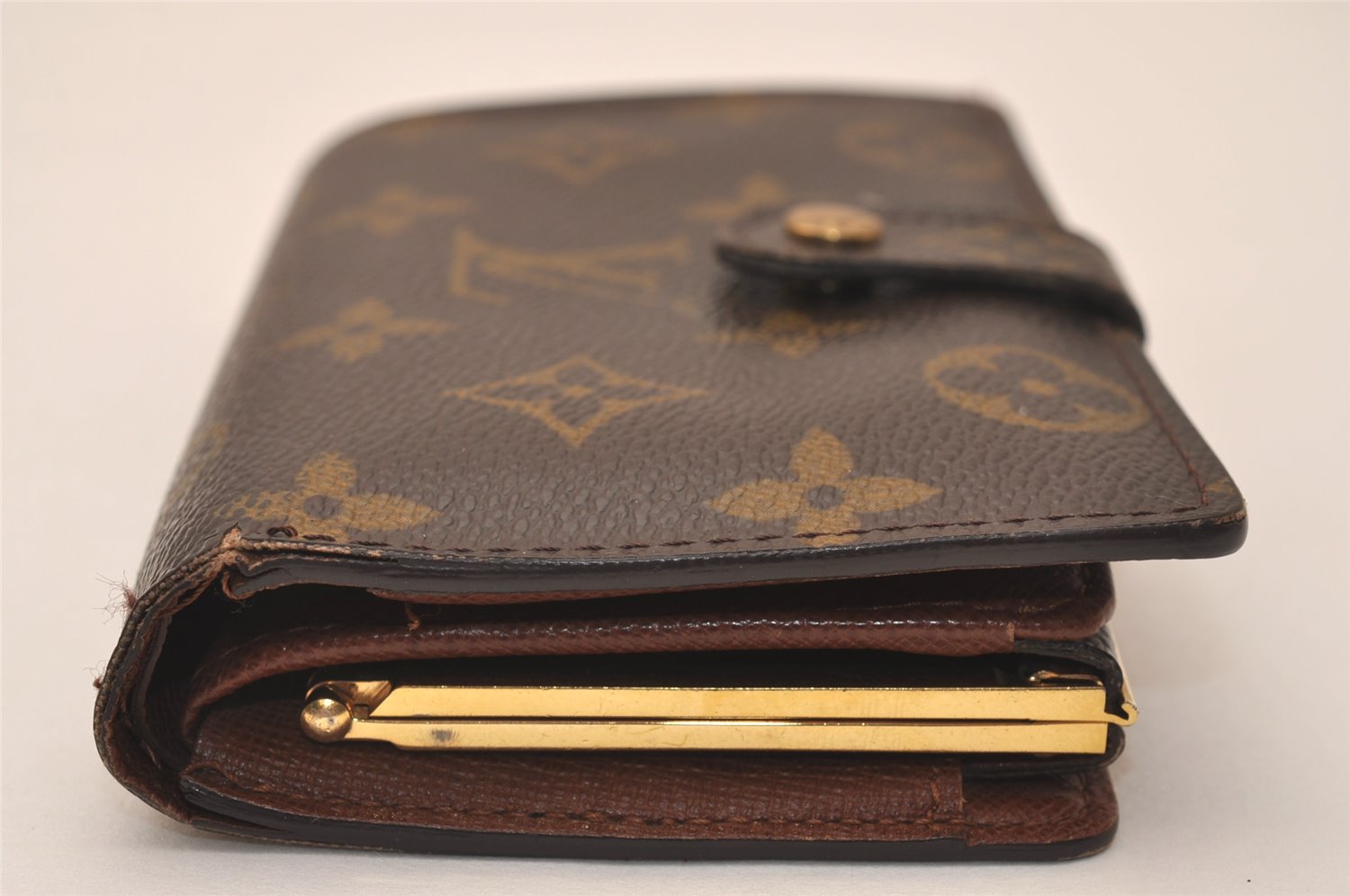 Auth Louis Vuitton Monogram Porte Monnaie Billets Viennois M61663 Wallet 7836J